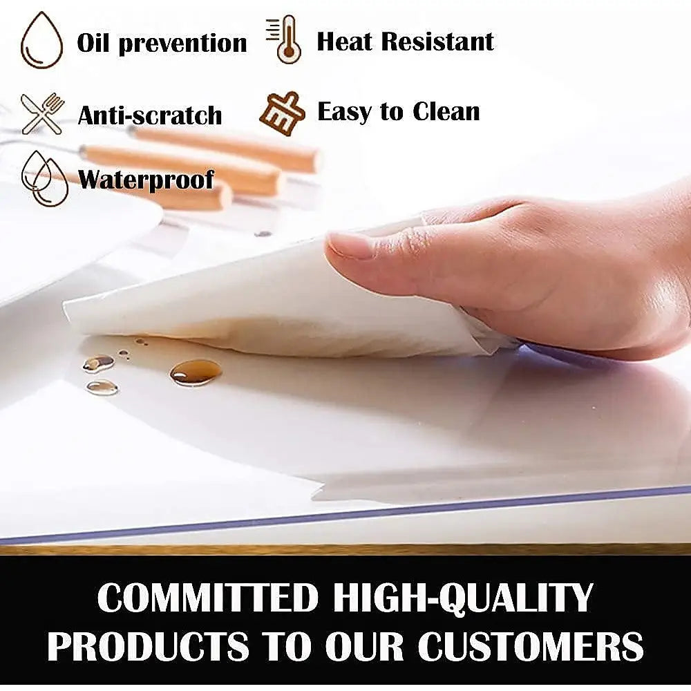 PVC Tablecloth Protector Table Cover Dining Table Cloth Plastic 2800x1170mm 2.0mm - Home & Garden > Kitchenware