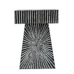 PYRAMID MOTHER OF PEARL HAND MADE SIDE TABLE - Furniture > Living Room > Side Tables