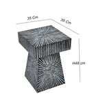 PYRAMID MOTHER OF PEARL HAND MADE SIDE TABLE - Furniture > Living Room > Side Tables