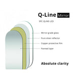 Q-Line Oval LED Bathroom Wall Mirror - Furniture > Bathroom