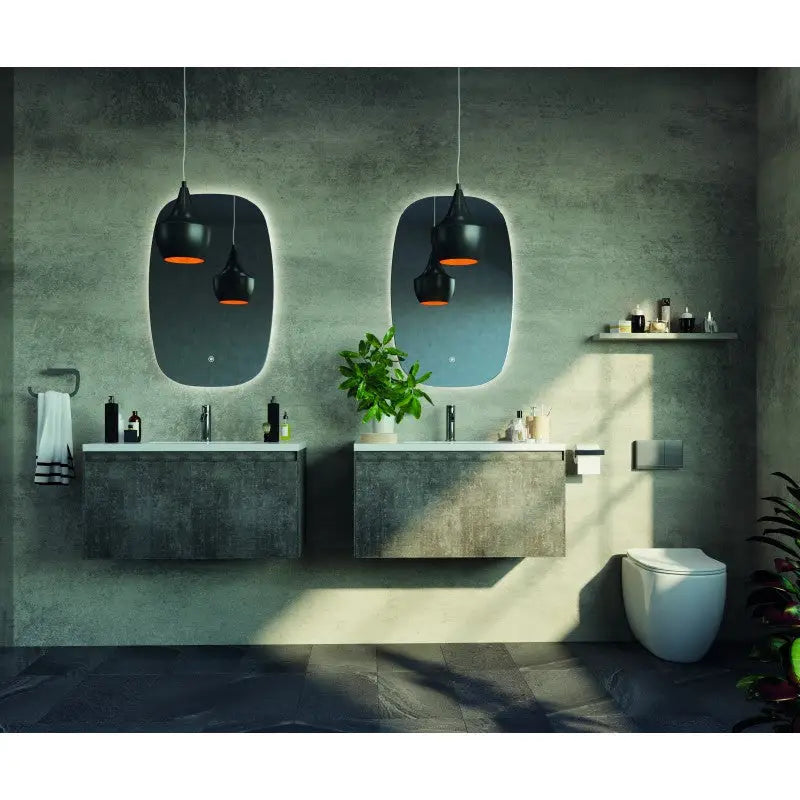 Q-Line Oval LED Bathroom Wall Mirror - Furniture > Bathroom