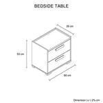 Queen 5 Pcs Bedroom Suite Fabric Upholstery MDF Combination of Black & Cement Colour - Furniture > Bedroom > Beds & Bed
