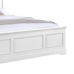 Queen Bed Frame in Solid Wood with Slats Support in White colour - Furniture > Bedroom > Beds & Bed Frames