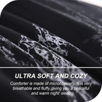 Queen Black Marble Comforter Set Bedding for All Seasons 3-Piece Set - Home & Garden > Bedding > Quilts & Duvets