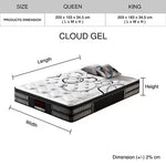 Queen Mattress in Gel Memory Foam Pocket Coil Medium Firm Bed 34cm Thick - Furniture > Mattresses