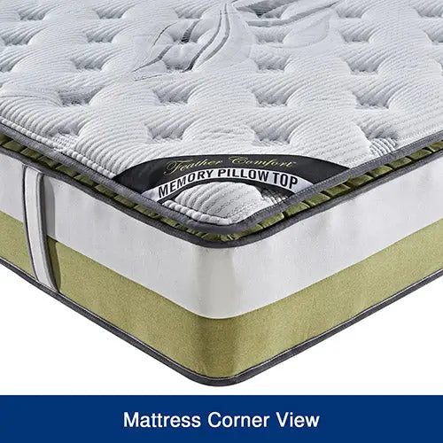 Queen Mattress Memory Pillow Top Pocket Spring Foam Medium Firm Bed - Furniture > Mattresses