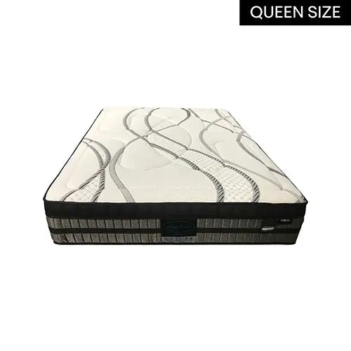 Queen Mattress Pocket Coil Spring Foam Firm Bed 32cm thick - Furniture > Mattresses