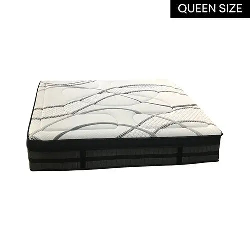 Queen Mattress Pocket Coil Spring Foam Firm Bed 32cm thick - Furniture > Mattresses