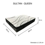 Queen Mattress Pocket Coil Spring Foam Firm Bed 32cm thick - Furniture > Mattresses