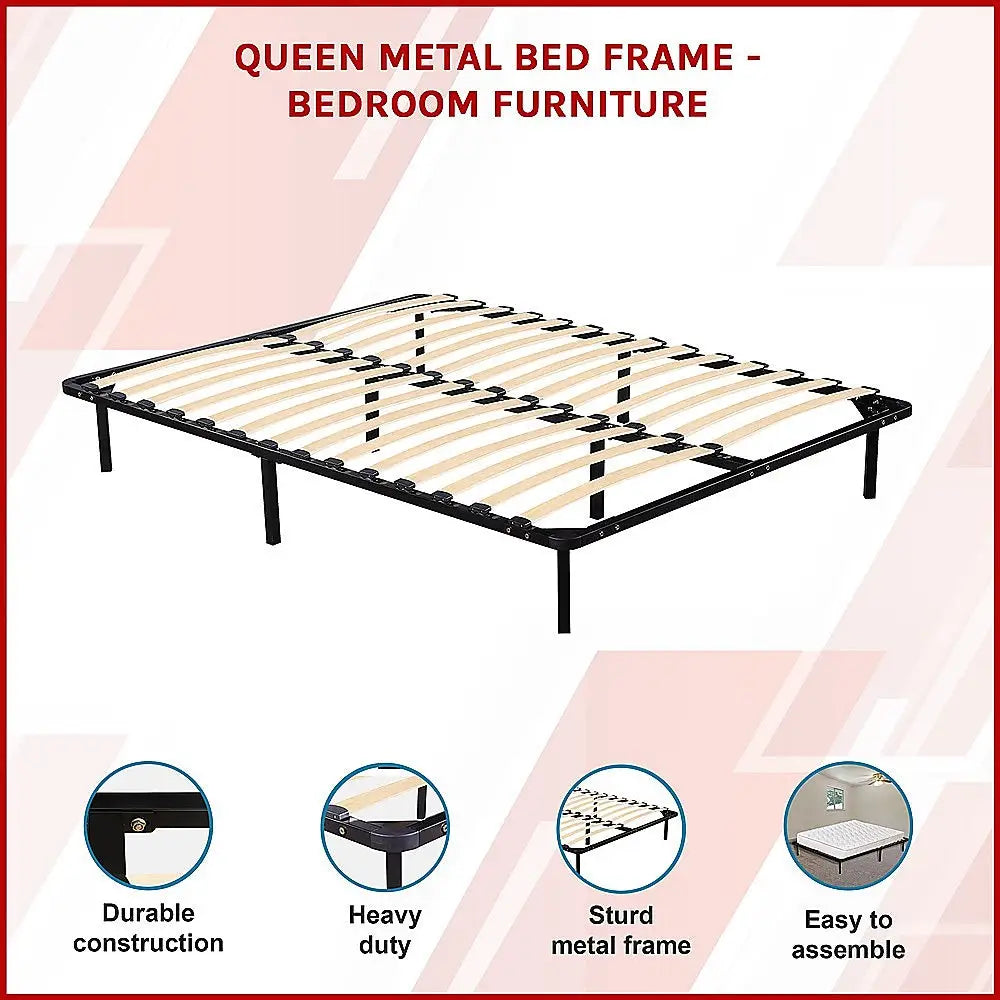 Queen Metal Bed Frame - Bedroom Furniture - Furniture > Bedroom