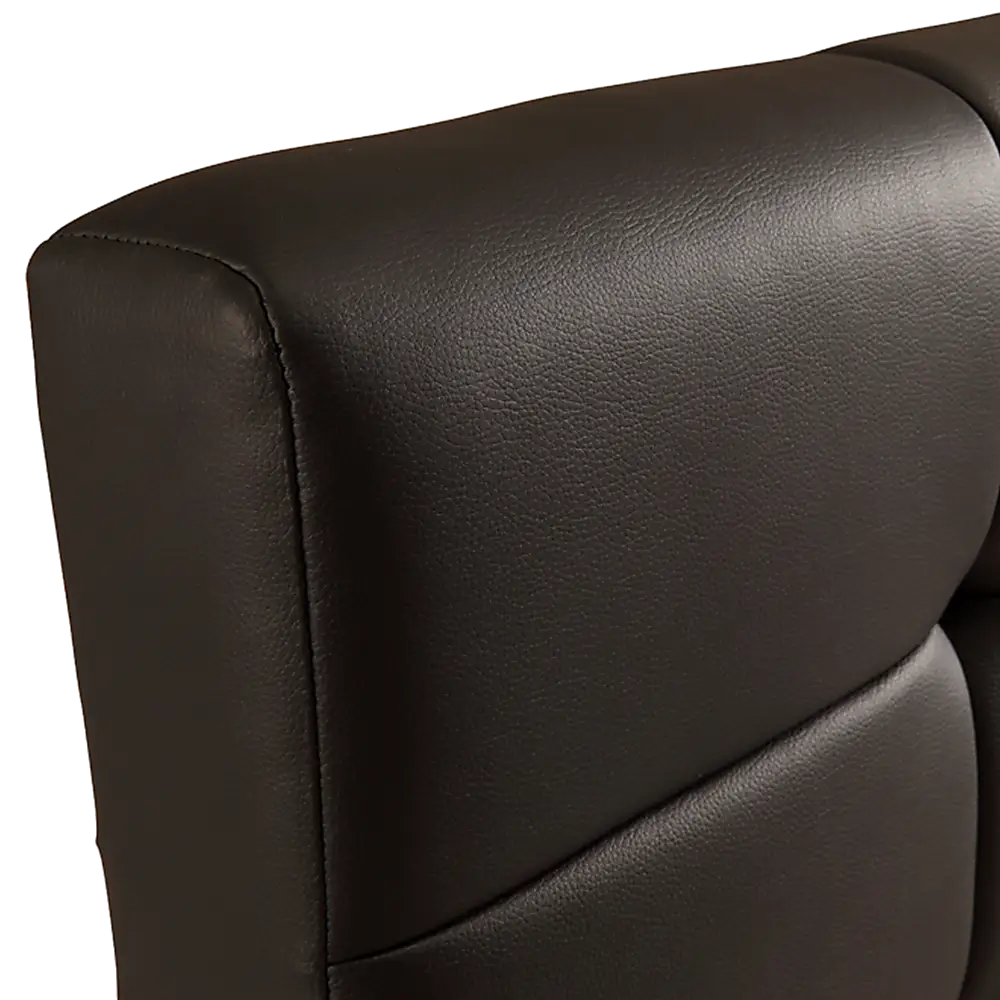 Queen PU Leather Deluxe Bed Frame Black - Furniture > Bedroom