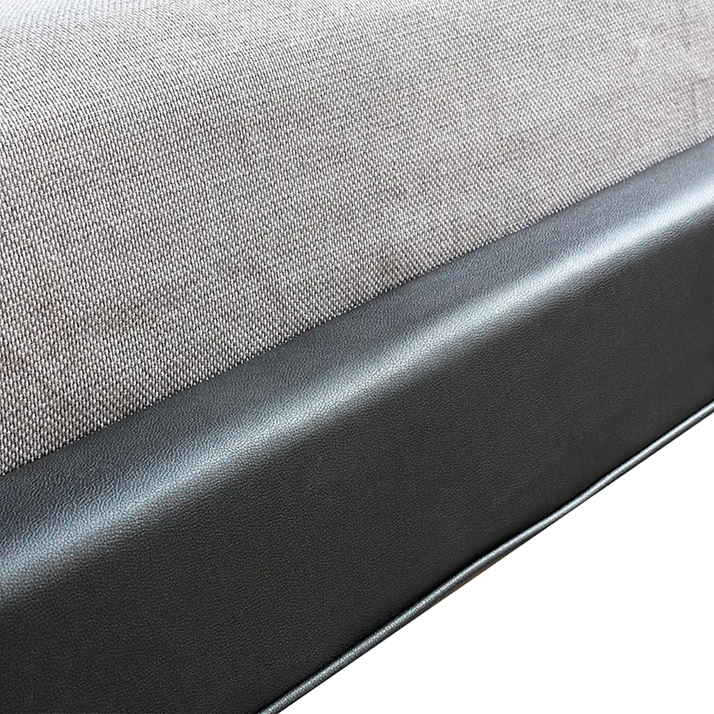Queen PU Leather Deluxe Bed Frame Black - Furniture > Bedroom