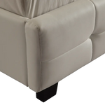 Queen PU Leather Deluxe Bed Frame White - Furniture > Bedroom > Beds & Bed Frames