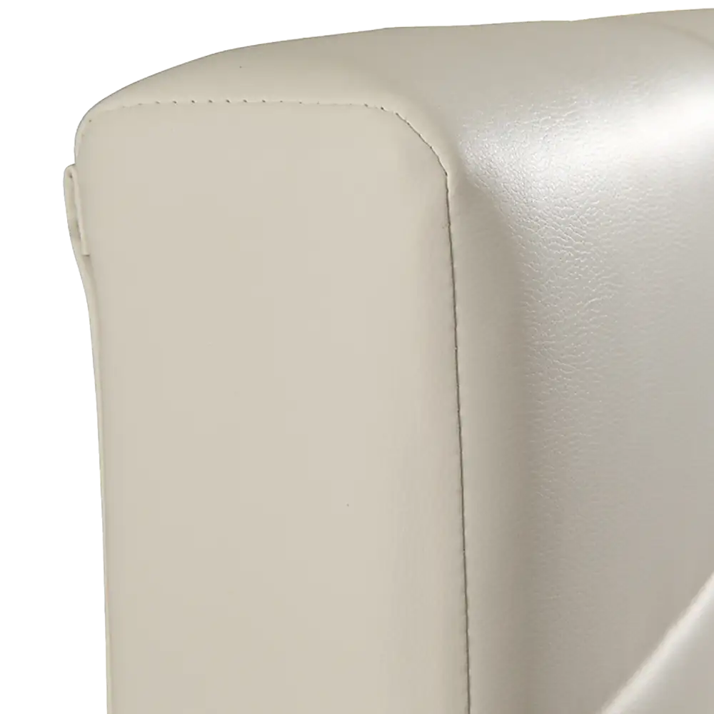 Queen PU Leather Deluxe Bed Frame White - Furniture > Bedroom > Beds & Bed Frames