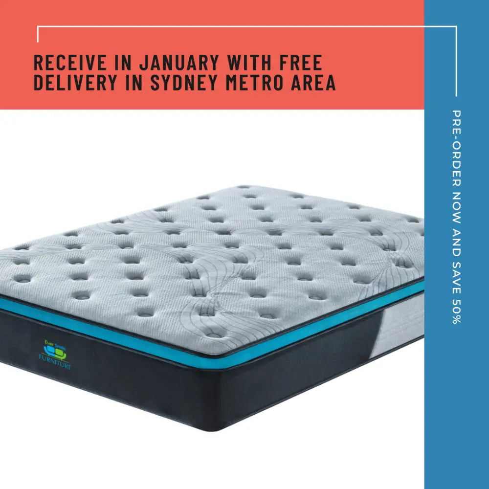 Queen Size 28cm GelZone Pocket Spring Mattress - Furniture > Mattresses > Queen Mattress
