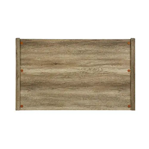Queen Size Bed Frame Natural Wood like MDF in Oak Colour - Furniture > Bedroom