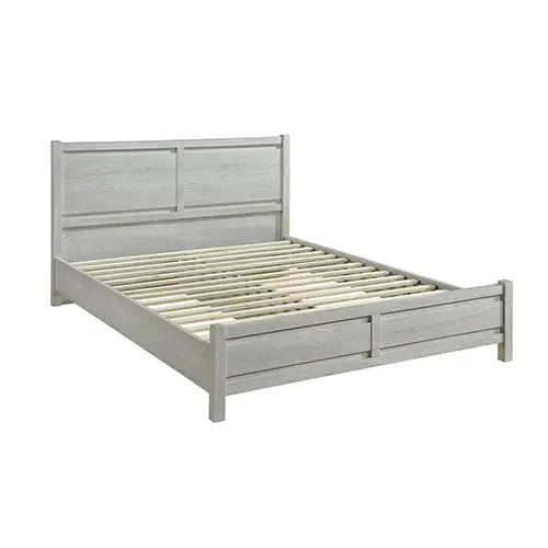 Queen Size Bed Frame Natural Wood like MDF in Oak Colour - Furniture > Bedroom > Beds & Bed Frames