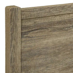 Queen Size Bed Frame Natural Wood like MDF in Oak Colour - Furniture > Bedroom