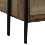 Queen Size Storage Bed Farme in Oak Colour with Particle Board Contraction and Metal Legs - Furniture > Bedroom > Beds