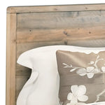 Queen Size Wooden Bed Frame in Solid Wood Antique Design Light Brown - Furniture > Bedroom