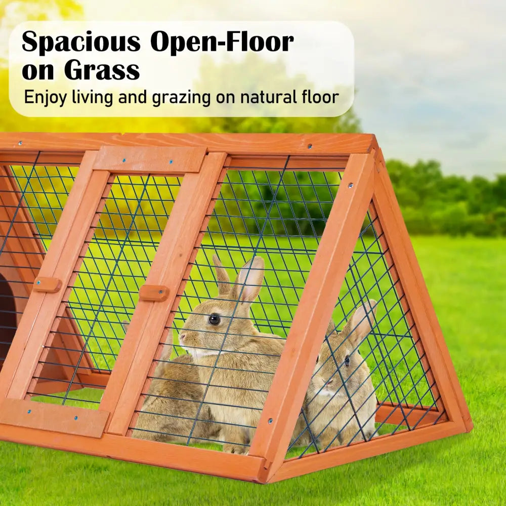 Rabbit Hutch Chicken Coop 118 x 50 x 45cm Triangle Cage Run Ester - Pet Care > Coops & Hutches > Coop & Hutch