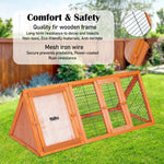 Rabbit Hutch Chicken Coop 118 x 50 x 45cm Triangle Cage Run Ester - Pet Care > Coops & Hutches > Coop & Hutch