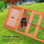 Rabbit Hutch Chicken Coop 118 x 50 x 45cm Triangle Cage Run Ester - Pet Care > Coops & Hutches > Coop & Hutch