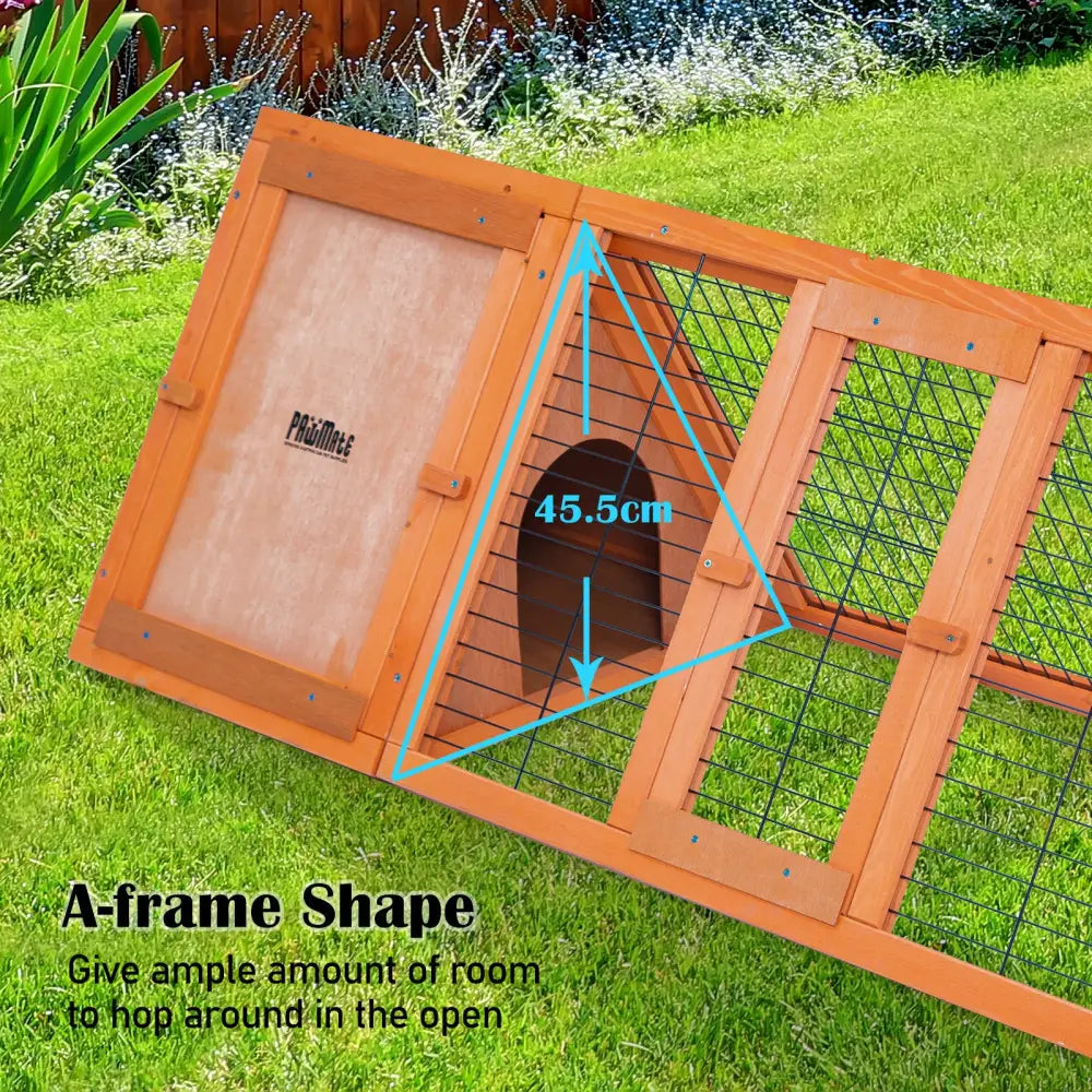 Rabbit Hutch Chicken Coop 118 x 50 x 45cm Triangle Cage Run Ester - Pet Care > Coops & Hutches > Coop & Hutch