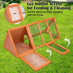 Rabbit Hutch Chicken Coop 118 x 50 x 45cm Triangle Cage Run Ester - Pet Care > Coops & Hutches > Coop & Hutch