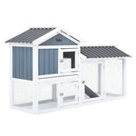 Rabbit Hutch Chicken Coop 147cm 2 Storey Pet Cage Run GRACIE - Pet Care > Coops & Hutches > Coop & Hutch Accessories