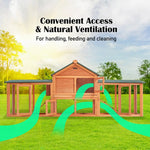 Rabbit Hutch Chicken Coop 204 x 45 x 85cm 2 Storey Cage Mansion - Pet Care > Coops & Hutches > Coop & Hutch Accessories