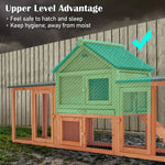 Rabbit Hutch Chicken Coop 204 x 45 x 85cm 2 Storey Cage Mansion - Pet Care > Coops & Hutches > Coop & Hutch Accessories