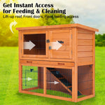 Rabbit Hutch Chicken Coop 92 x 45 x 82cm 2 Storey Cage Run Aria - Pet Care > Coops & Hutches > Coop & Hutch Accessories