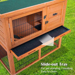 Rabbit Hutch Chicken Coop 92 x 45 x 82cm 2 Storey Cage Run Aria - Pet Care > Coops & Hutches > Coop & Hutch Accessories