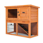 Rabbit Hutch Chicken Coop 92 x 45 x 82cm 2 Storey Cage Run Aria - Pet Care > Coops & Hutches > Coop & Hutch Accessories