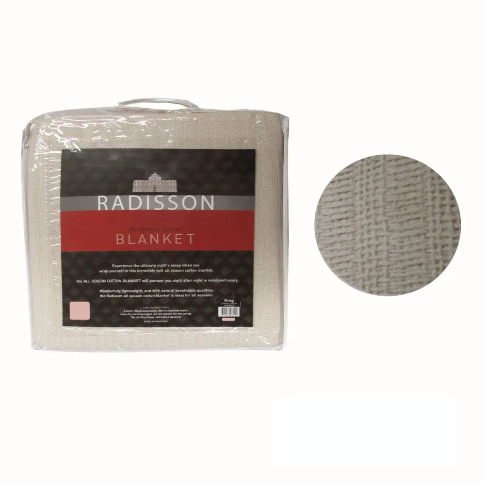 Radisson All Season Cotton Blanket Wheat SINGLE - Home & Garden > Bedding