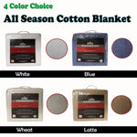 Radisson All Season Cotton Blanket White SINGLE - Home & Garden > Bedding