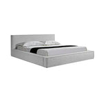 Ralph King Bed Frame Fabric Upholstery in KD slat - Furniture > Bar Stools & Chairs > Arm Chairs & Recliners