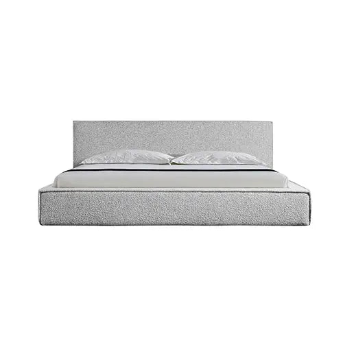 Ralph King Bed Frame Fabric Upholstery in KD slat - Furniture > Bar Stools & Chairs > Arm Chairs & Recliners