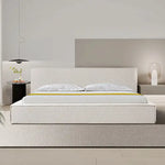 Ralph King Bed Frame Fabric Upholstery in KD slat - Furniture > Bar Stools & Chairs > Arm Chairs & Recliners