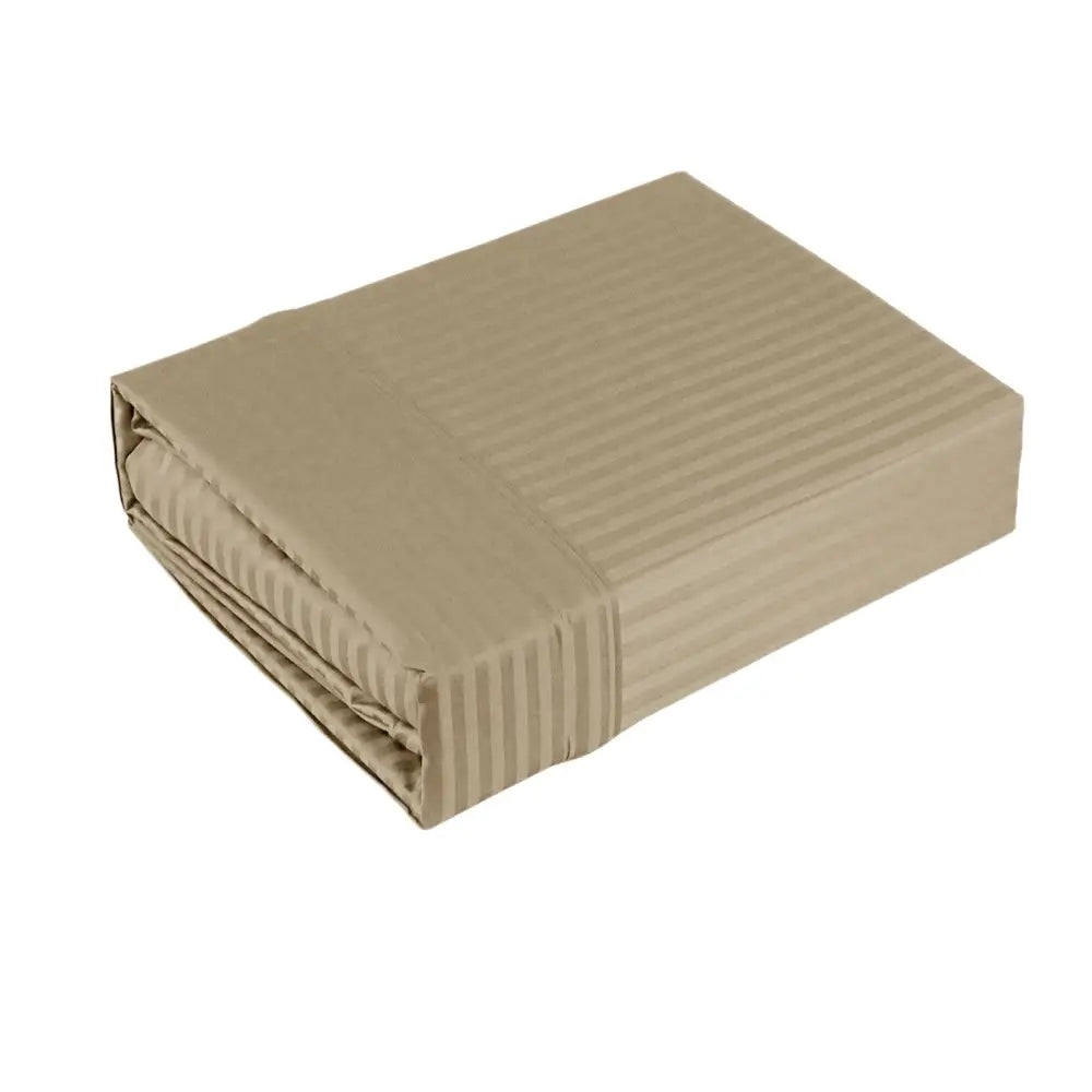 Ramesses 1000TC American Pima Cotton Narrow Stripe Sheet Set Linen King - Home & Garden > Bedding