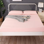 Ramesses 1000TC Linen Bamboo Fitted Sheet Combo Set Dusty Pink Queen - Home & Garden > Bedding > Bed Sheets