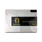 Ramesses 475TC Egyptian Cotton Fitted Sheet Queen White - Home & Garden > Bedding > Bed Sheets