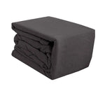 Ramesses Egyptian Cotton Flannel Sheet Set Charcoal Single - Home & Garden > Bedding