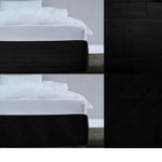 Random Pattern Quilted Valance Black Queen - Home & Garden > Decor