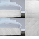 Random Pattern Quilted Valance White Queen - Home & Garden > Decor