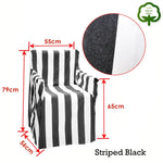 Rans Alfresco 100% Cotton Director Chair Cover - Striped Black - Home & Garden > Decor