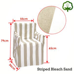 Rans Alfresco 100% Cotton Director Chair Cover - Striped Bleach Sand - Home & Garden > Decor