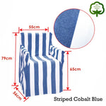 Rans Alfresco 100% Cotton Director Chair Cover - Striped Cobalt Blue - Home & Garden > Decor