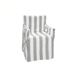 Rans Alfresco 100% Cotton Director Chair Cover - Striped Silver - Home & Garden > Decor